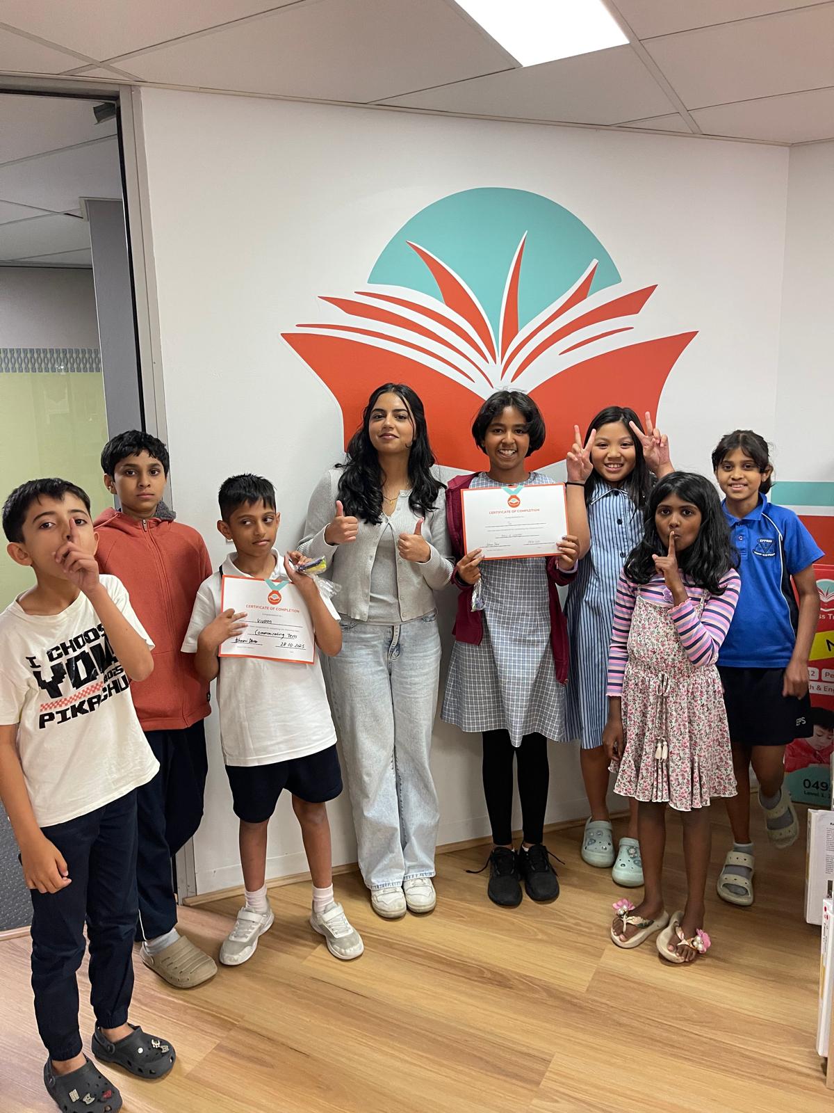 Students with certificate